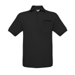 Poloshirt van 100% katoen voor heren met korte mouwen 180 g/m² B&C kleur zwart