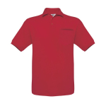 Poloshirt van 100% katoen voor heren met korte mouwen 180 g/m² B&C kleur rood