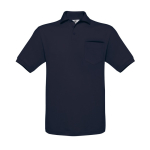 Poloshirt van 100% katoen voor heren met korte mouwen 180 g/m² B&C kleur marineblauw