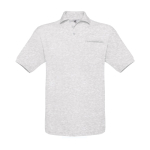 Poloshirt van 100% katoen voor heren met korte mouwen 180 g/m² B&C kleur lichtgrijs gemarmerd