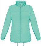 Verstelbare windjack van nylon voor dames, waterafstotend B&C kleur turkoois