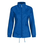 Verstelbare windjack van nylon voor dames, waterafstotend B&C kleur koningsblauw