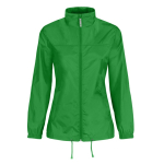 Verstelbare windjack van nylon voor dames, waterafstotend B&C kleur lichtgroen