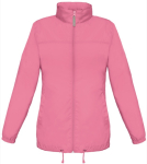 Verstelbare windjack van nylon voor dames, waterafstotend B&C kleur lichtroze