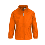 Verstelbare windjack van nylon voor kids, waterafstotend B&C kleur oranje