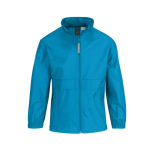 Verstelbare windjack van nylon voor kids, waterafstotend B&C kleur aquamarijn