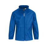 Verstelbare windjack van nylon voor kids, waterafstotend B&C kleur koningsblauw