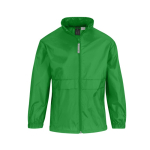 Verstelbare windjack van nylon voor kids, waterafstotend B&C kleur lichtgroen