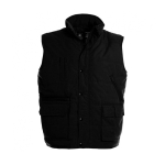 Verkennersvest van thermisch en waterdicht polyester 285 g/m² B&C kleur zwart