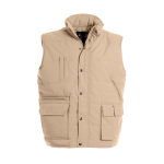 Verkennersvest van thermisch en waterdicht polyester 285 g/m² B&C kleur beige