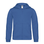 Kinderhoodie van katoen en polyester met capuchon 280 g/m² B&C kleur koningsblauw