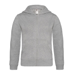 Kinderhoodie van katoen en polyester met capuchon 280 g/m² B&C kleur lichtgrijs
