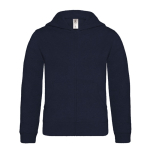 Kinderhoodie van katoen en polyester met capuchon 280 g/m² B&C kleur marineblauw
