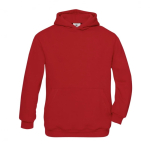 Kinderhoodie van katoen en polyester 280 g/m² B&C kleur rood