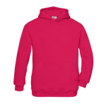 Kinderhoodie van katoen en polyester 280 g/m² B&C kleur fuchsia