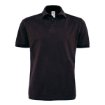 Poloshirt van katoen voor heren met korte mouwen 230 g/m² B&C kleur zwart