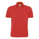 Poloshirt van katoen voor heren met korte mouwen 230 g/m² B&C kleur rood