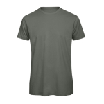 T-shirt van biologisch katoen voor heren met korte mouwen 140 g/m² B&C kleur khaki