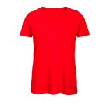 T-shirt van biologisch katoen voor dames met korte mouwen 140 g/m² B&C kleur rood