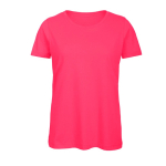 T-shirt van biologisch katoen voor dames met korte mouwen 140 g/m² B&C kleur roze