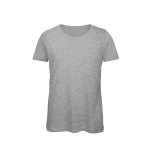 T-shirt van biologisch katoen voor dames met korte mouwen 140 g/m² B&C kleur gemarmerd grijs