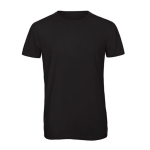 T-shirt van polyester en katoen voor heren 130 g/m² B&C kleur zwart
