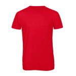 T-shirt van polyester en katoen voor heren 130 g/m² B&C kleur rood