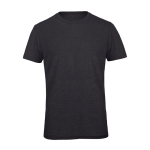 T-shirt van polyester en katoen voor heren 130 g/m² B&C kleur gemarmerd grijs