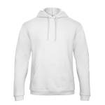 Sweatshirt voor heren met kangoeroezak en capuchon 270 g/m² B&C kleur wit