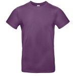 Katoenen T-shirt voor heren met korte mouwen 185 g/m² B&C kleur paars