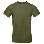 Katoenen T-shirt voor heren met korte mouwen 185 g/m² B&C kleur olijfgroen