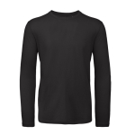 T-shirt voor heren met lange mouwen van biologisch katoen B&C kleur zwart