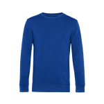Sweatshirt van biologisch katoen met ronde hals 280 g/m² B&C kleur koningsblauw