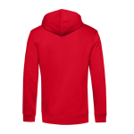 Modern sweatshirt van biologisch katoen met capuchon 280 g/m² B&C kleur rood