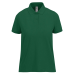 Klassieke katoenen polo voor dames met korte mouwen 180 g/m² B&C kleur groene fles