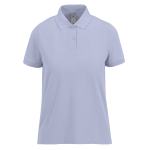 Klassieke katoenen polo voor dames met korte mouwen 180 g/m² B&C kleur lavendel