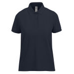Klassieke katoenen polo voor dames met korte mouwen 180 g/m² B&C kleur donkerblauw