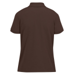 Klassieke katoenen polo voor dames met korte mouwen 180 g/m² B&C kleur donker bruin