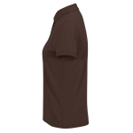 Klassieke katoenen polo voor dames met korte mouwen 180 g/m² B&C kleur donker bruin
