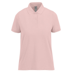 Klassieke katoenen polo voor dames met korte mouwen 180 g/m² B&C kleur rose paztel