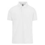 Unisex katoenen polo met korte mouwen 210 g/m² B&C kleur wit