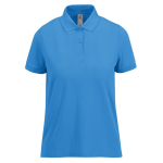 Basis katoenen polo voor dames met korte mouwen 210 g/m² B&C kleur blauw