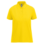 Basis katoenen polo voor dames met korte mouwen 210 g/m² B&C kleur geel