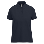Basis katoenen polo voor dames met korte mouwen 210 g/m² B&C kleur donkerblauw