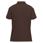Basis katoenen polo voor dames met korte mouwen 210 g/m² B&C kleur donker bruin