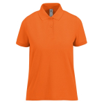 Basis katoenen polo voor dames met korte mouwen 210 g/m² B&C kleur donker oranje