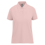 Basis katoenen polo voor dames met korte mouwen 210 g/m² B&C kleur rose paztel