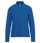 Polo van piqué katoen voor dames met lange mouwen 180 g/m² B&C kleur koningsblauw
