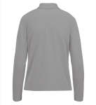 Polo van piqué katoen voor dames met lange mouwen 180 g/m² B&C kleur gemarmerd grijs