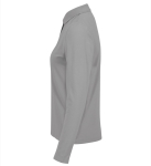 Polo van piqué katoen voor dames met lange mouwen 180 g/m² B&C kleur gemarmerd grijs